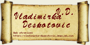 Vladimirka Despotović vizit kartica